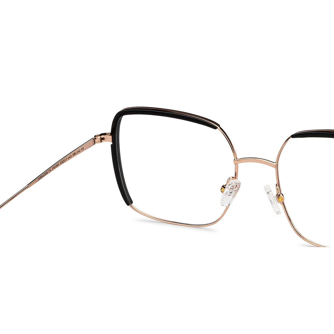 John Jacobs Black Full Rim Square right side