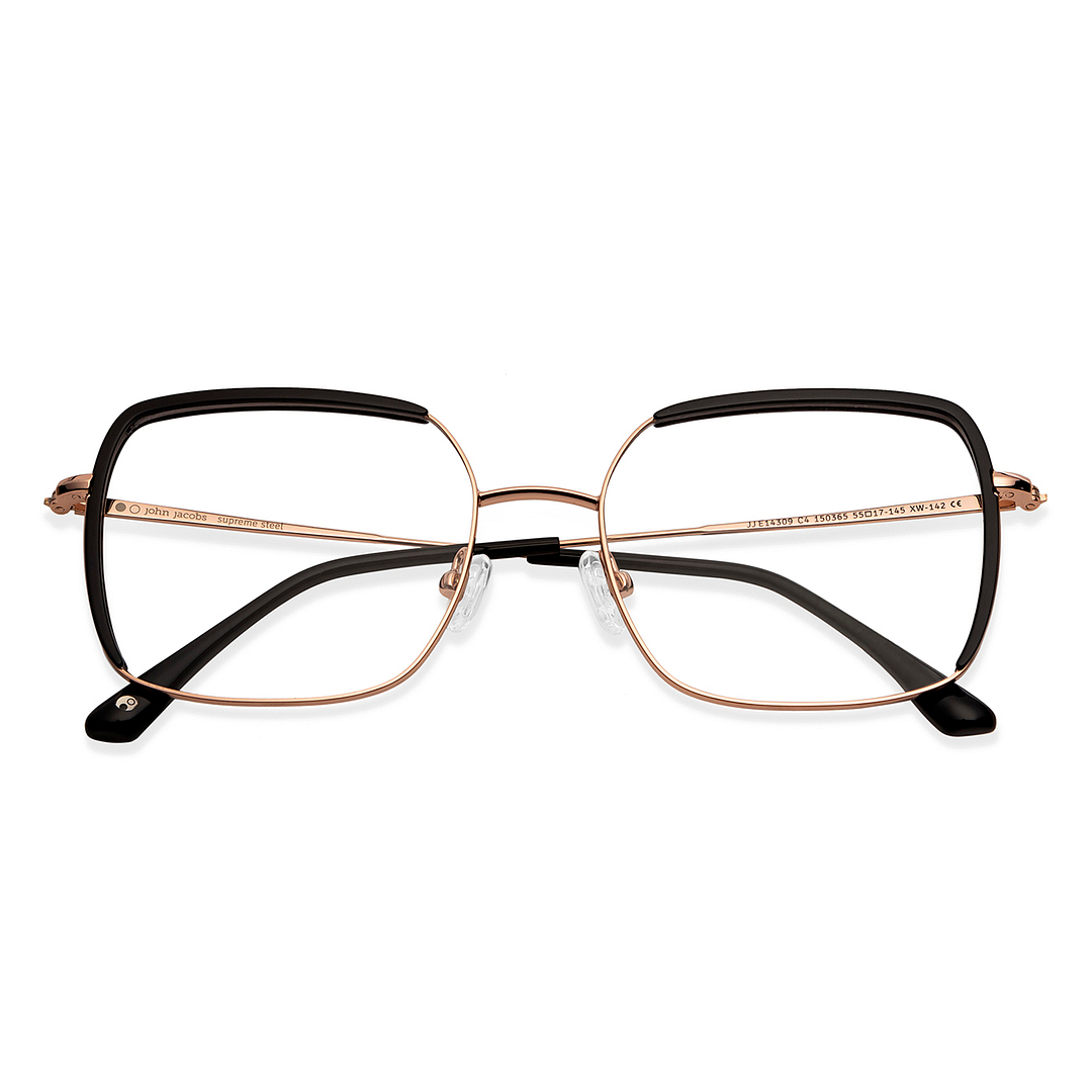 John Jacobs Black Full Rim Square left side