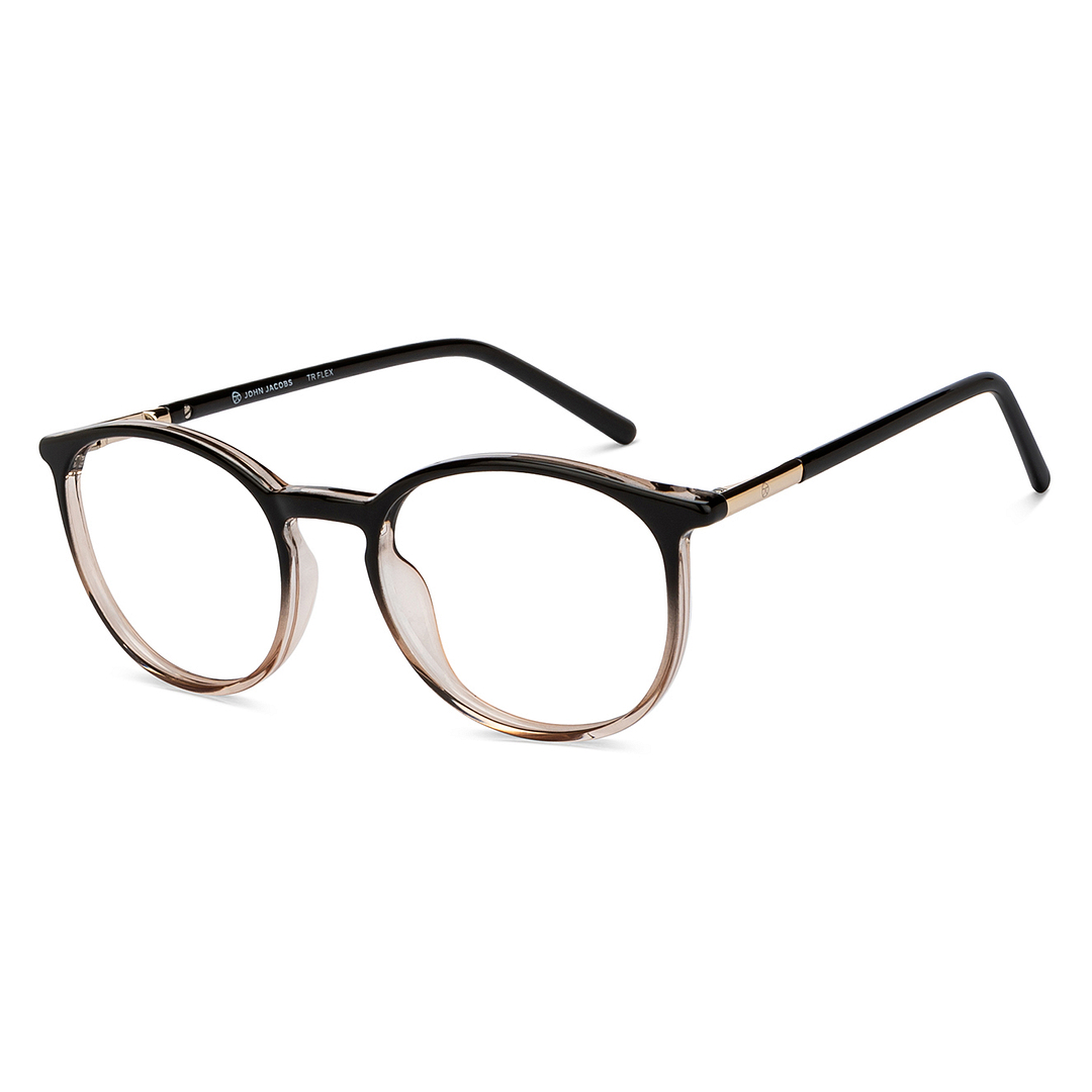 John Jacobs Online Black Full Rim Round right side