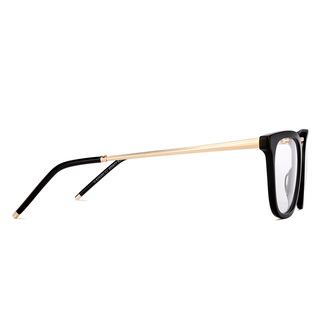John Jacobs Black Full Rim Square left side