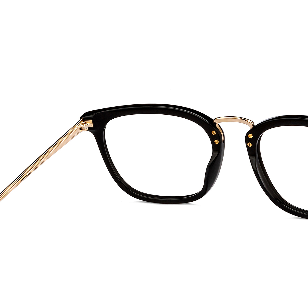 John Jacobs Black Full Rim Square right side