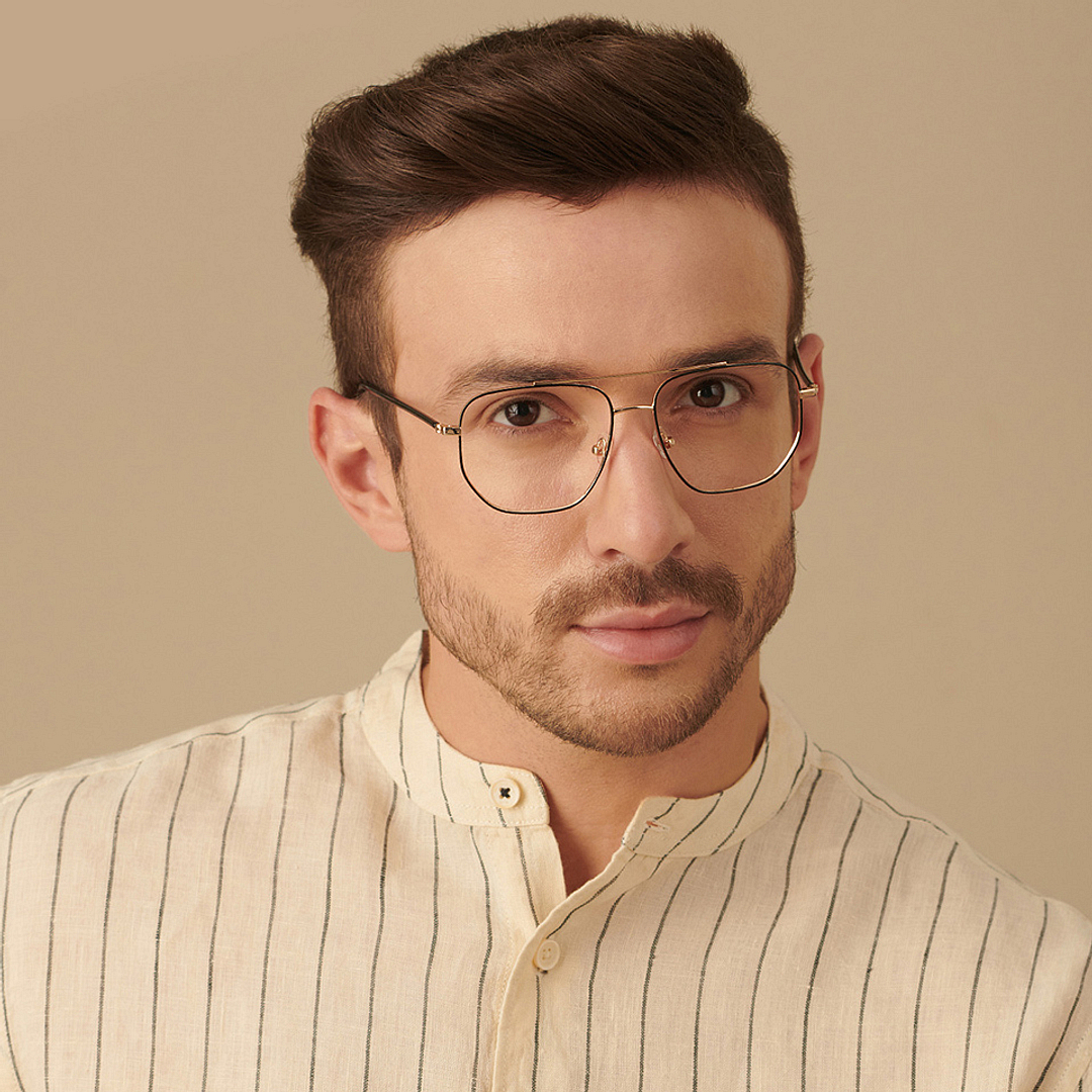 John Jacobs Online Gold Full Rim Square left side