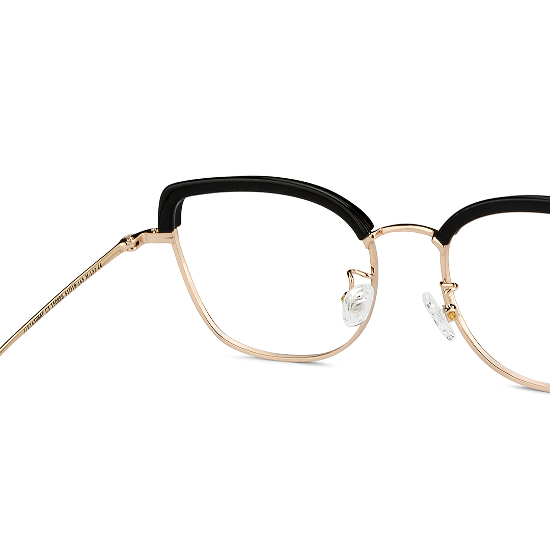 John Jacobs Online Black Full Rim Geometric right side