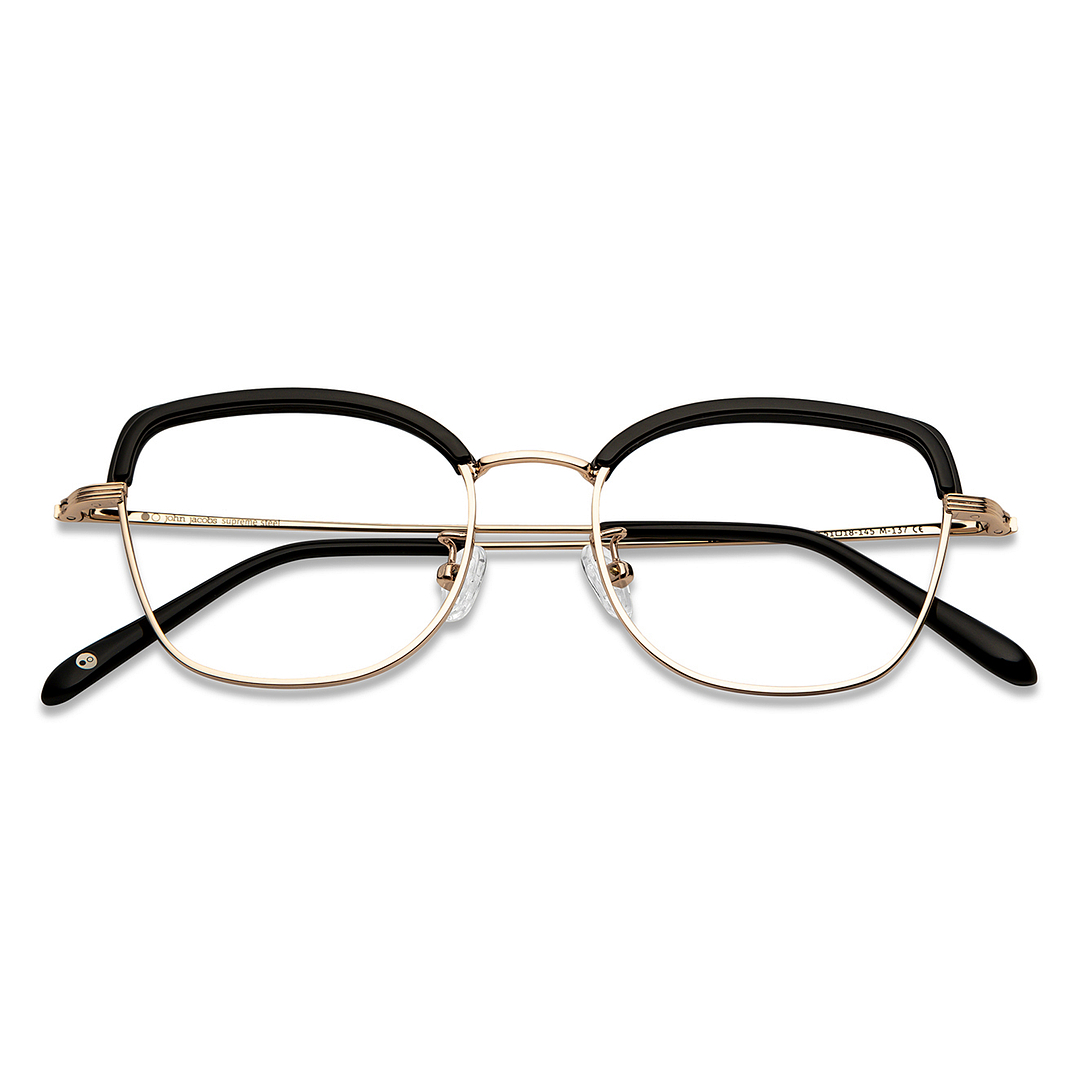 John Jacobs Online Black Full Rim Geometric right side