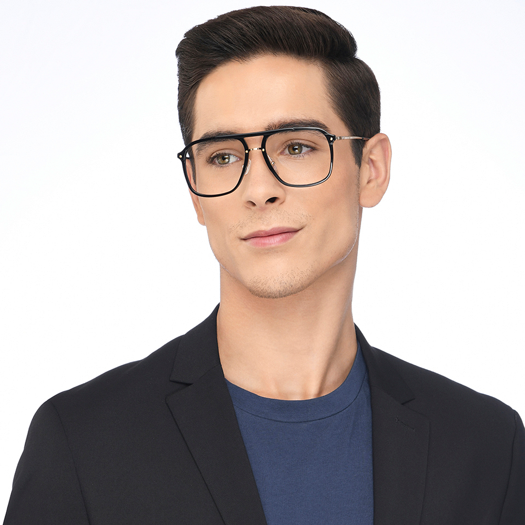 John Jacobs Online Black Full Rim Square right side