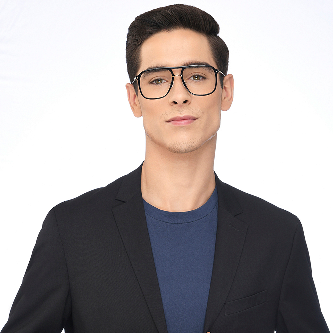 John Jacobs Online Black Full Rim Square left side