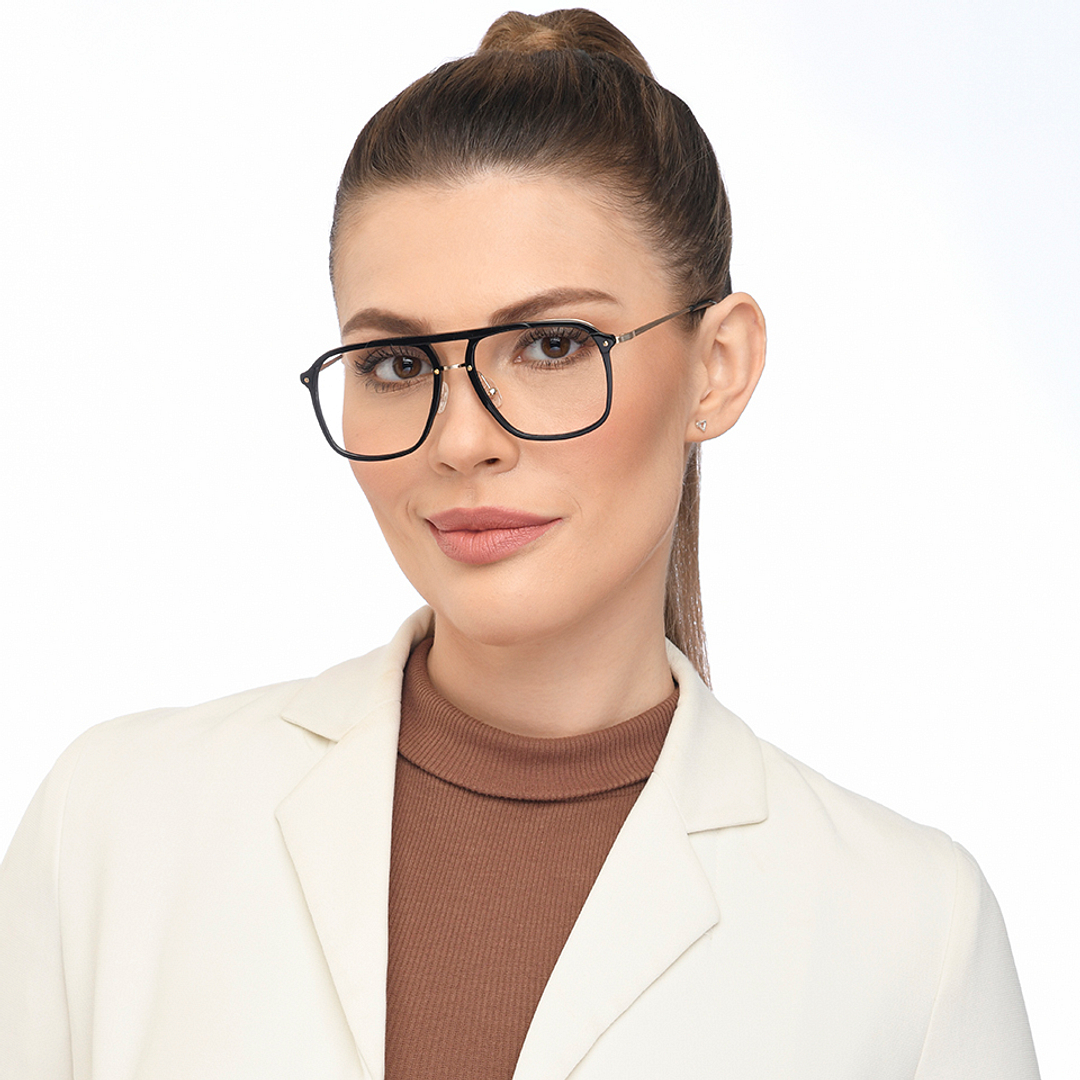 John Jacobs Online Black Full Rim Square right side