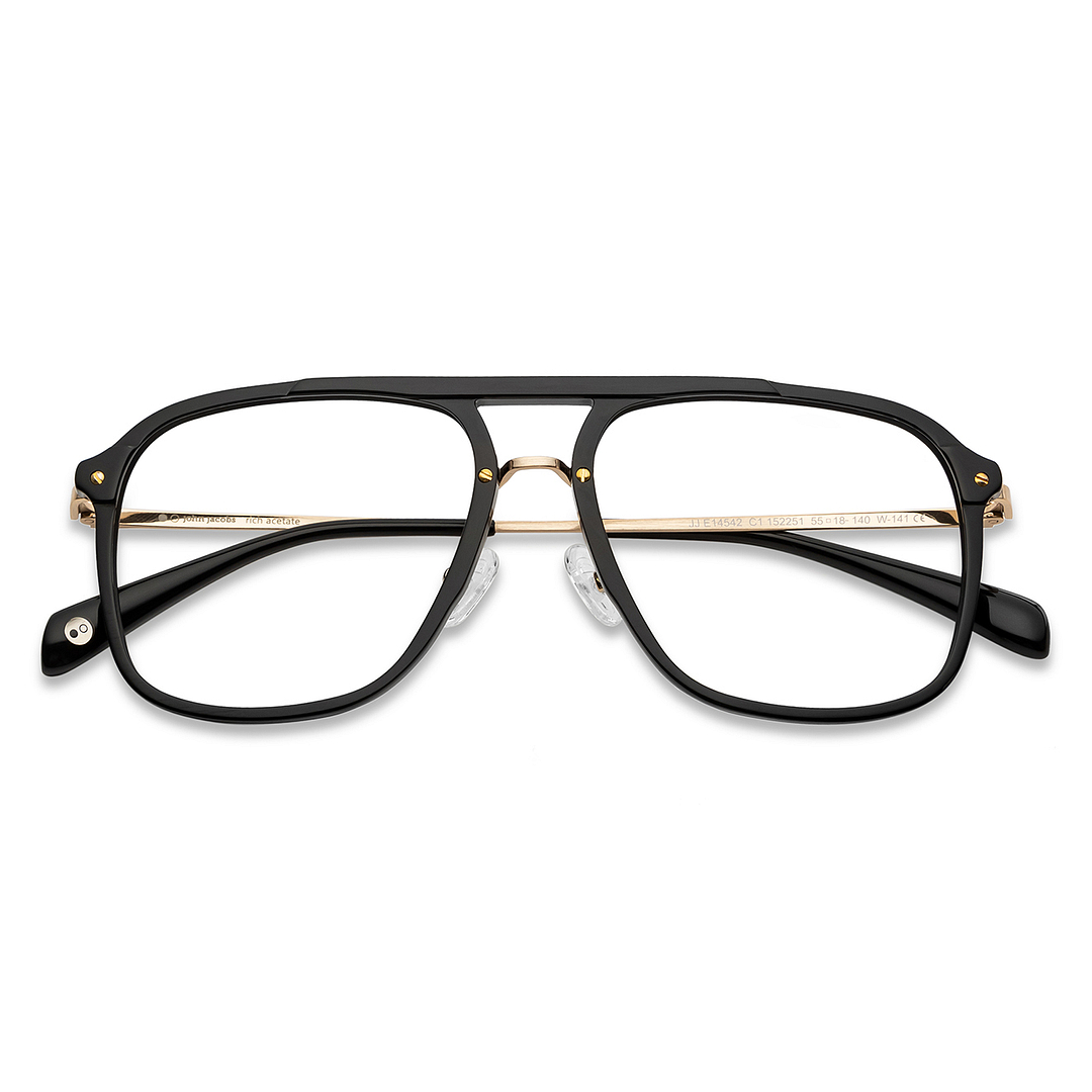 John Jacobs Online Black Full Rim Square left side