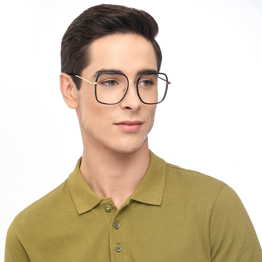 John Jacobs Online Black Full Rim Square left side