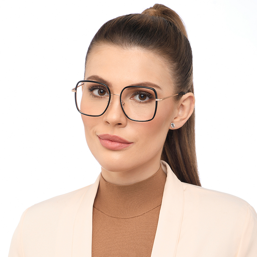 John Jacobs Online Black Full Rim Square right side