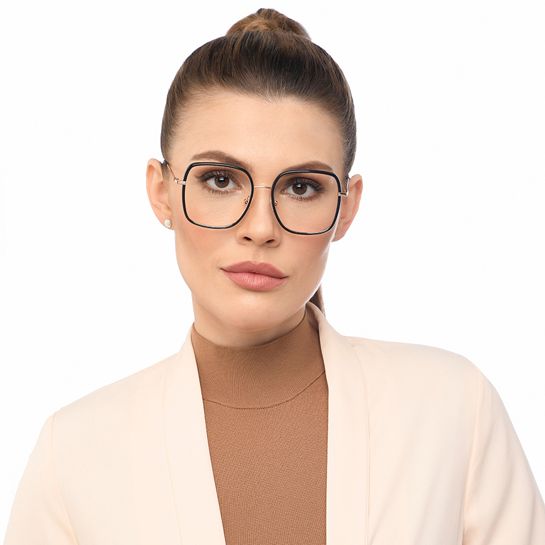 John Jacobs Online Black Full Rim Square left side