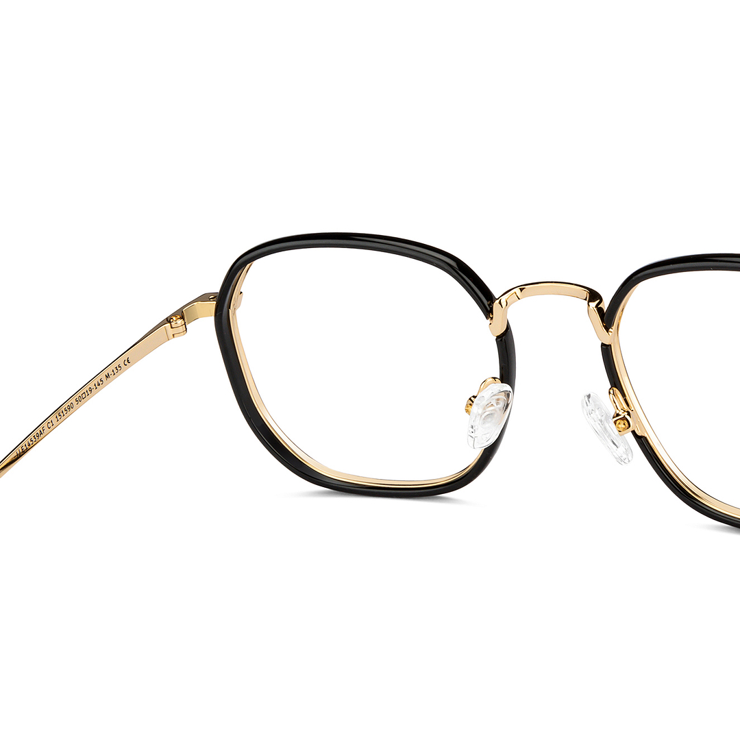 John Jacobs Black Full Rim Geometric right side