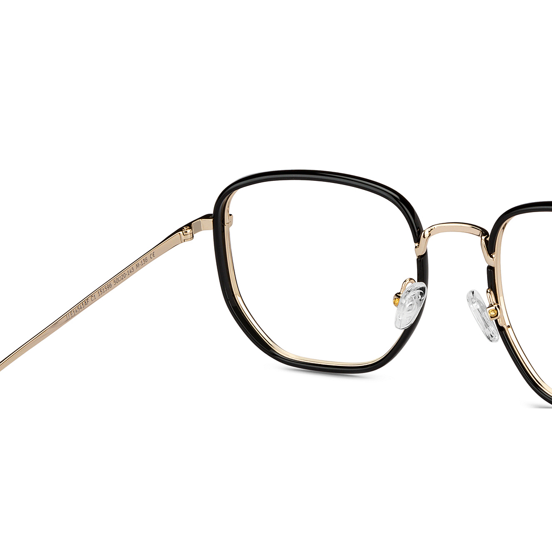 John Jacobs Online Black Full Rim Geometric right side