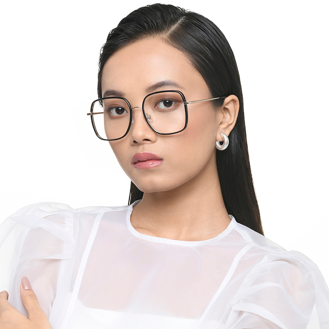 John Jacobs Online Black Full Rim Square right side