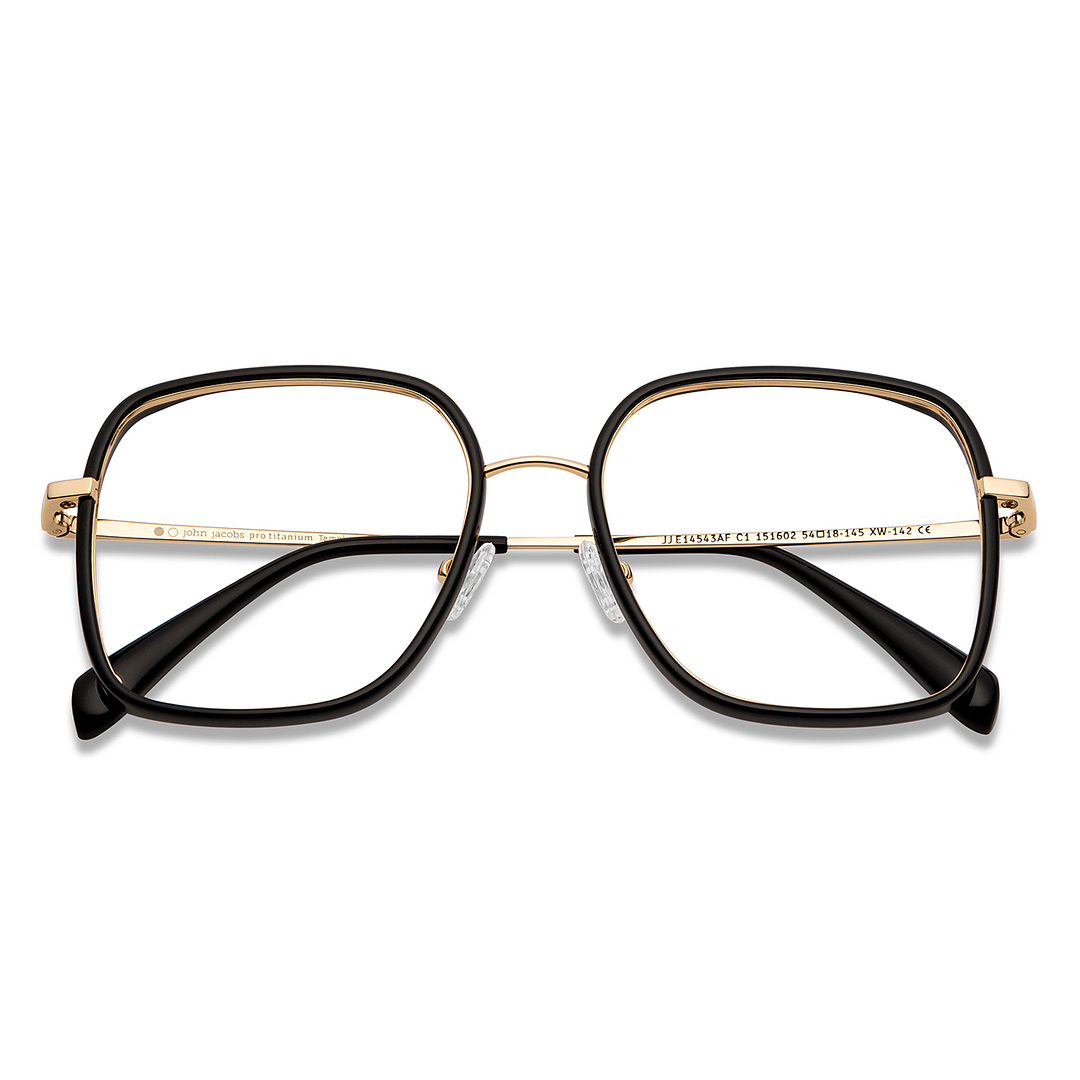 John Jacobs Online Black Full Rim Square left side