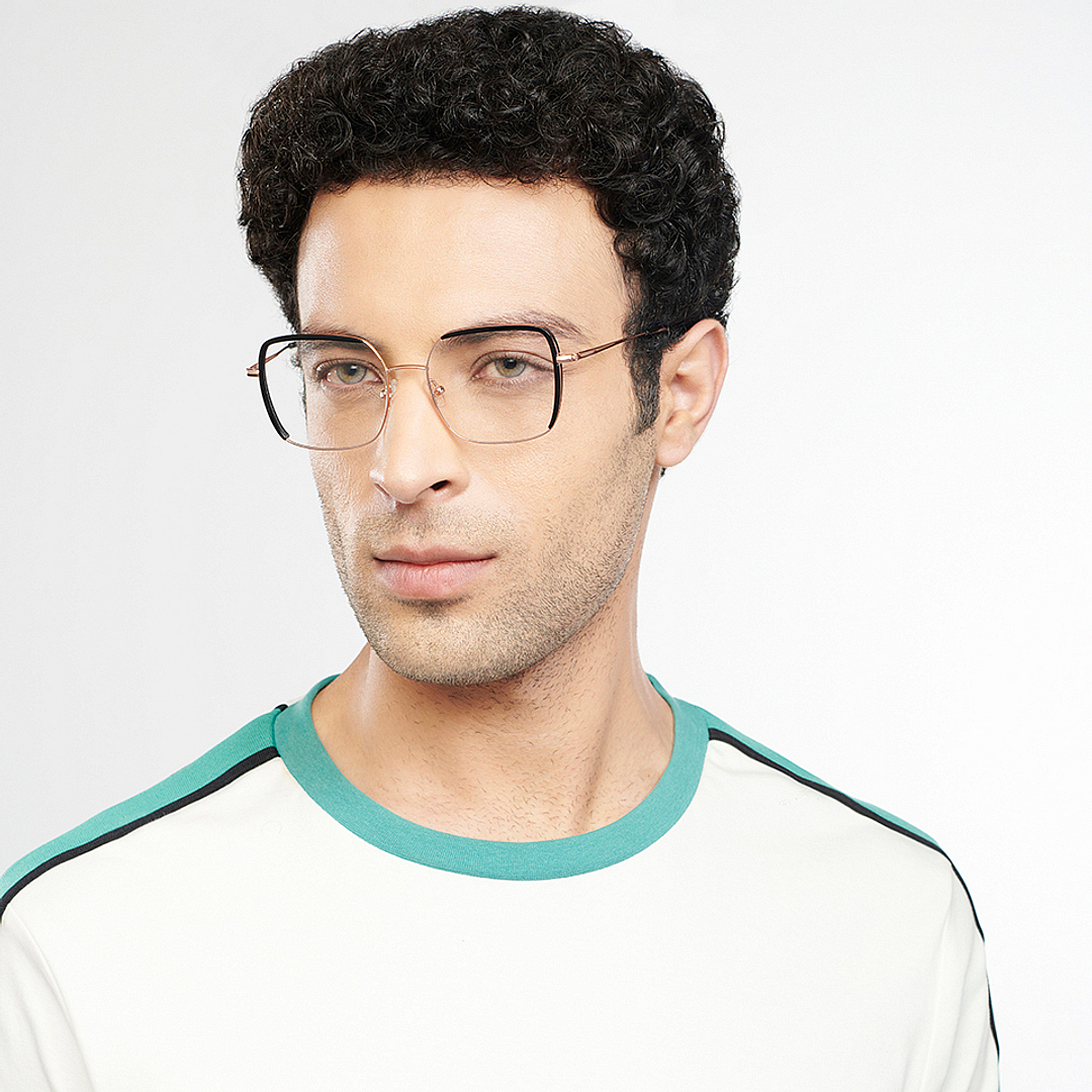 John Jacobs Black Full Rim Square left side