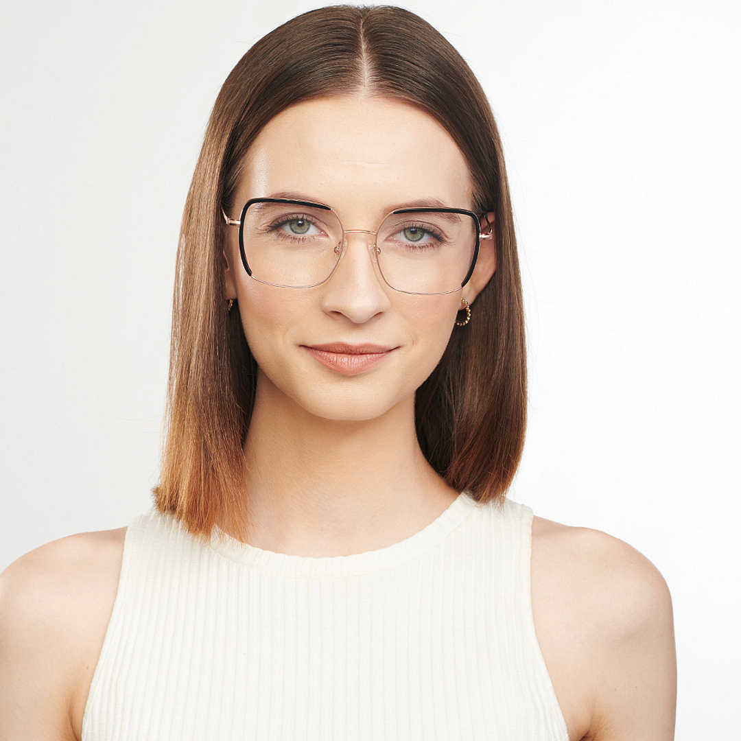 John Jacobs Black Full Rim Square left side