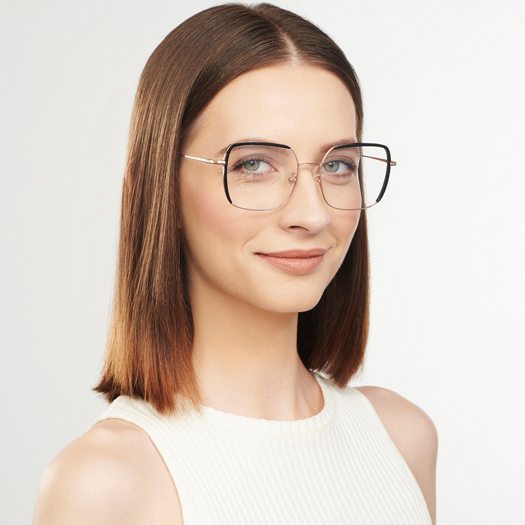 John Jacobs Black Full Rim Square right side