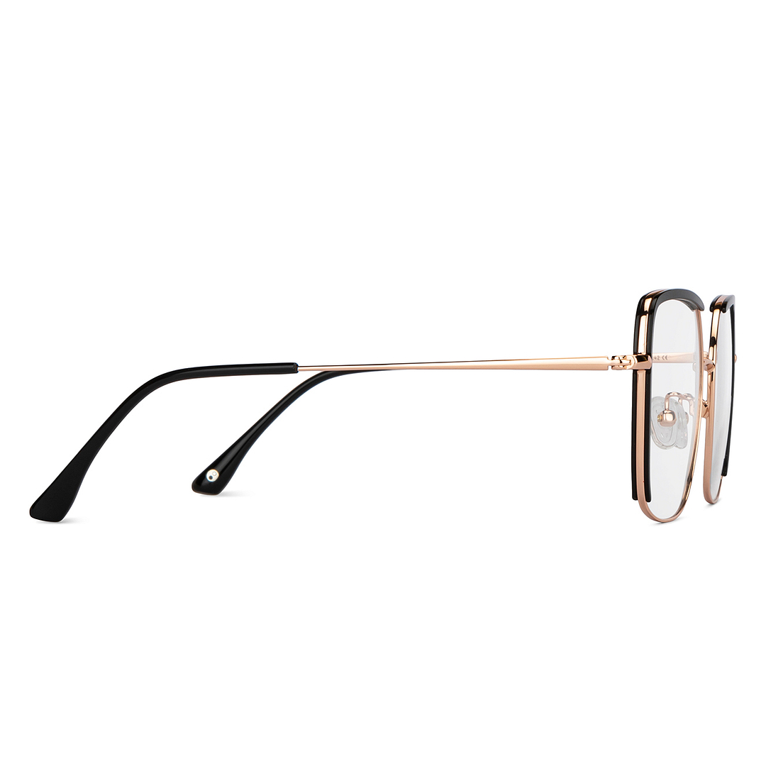 John Jacobs Black Full Rim Square left side