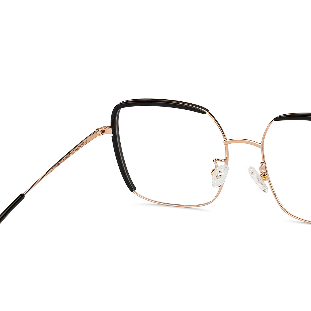 John Jacobs Black Full Rim Square right side