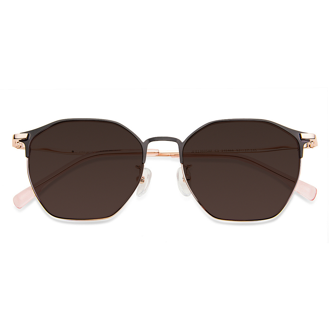 John Jacobs Gold Full Rim Clubmaster left side