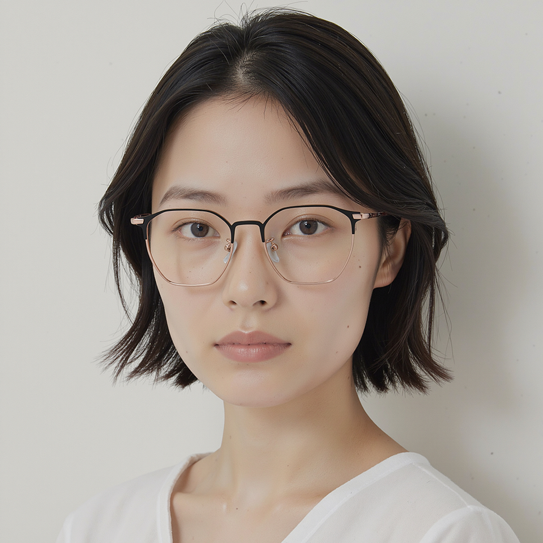 John Jacobs Gold Full Rim Clubmaster left side