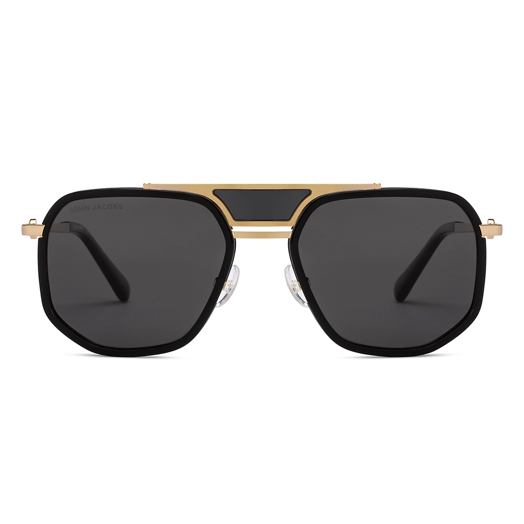 John Jacobs Black Full Rim Square left side