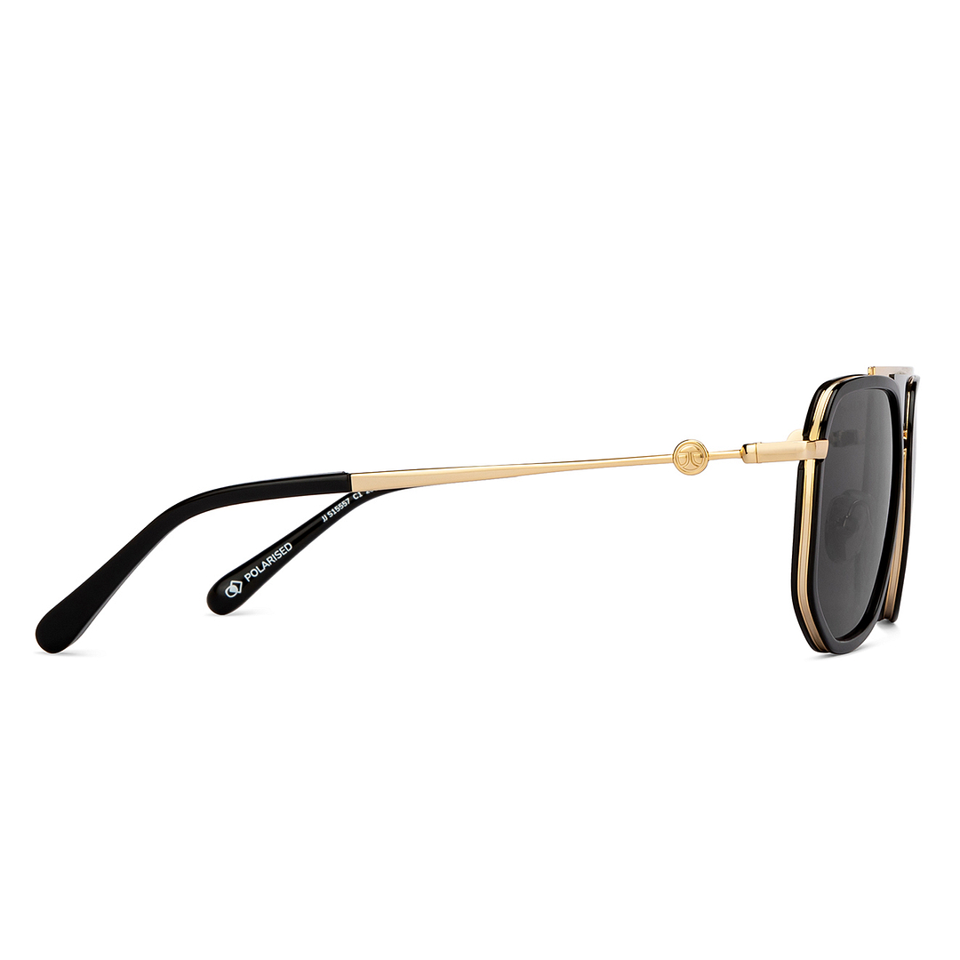 John Jacobs Black Full Rim Square left side
