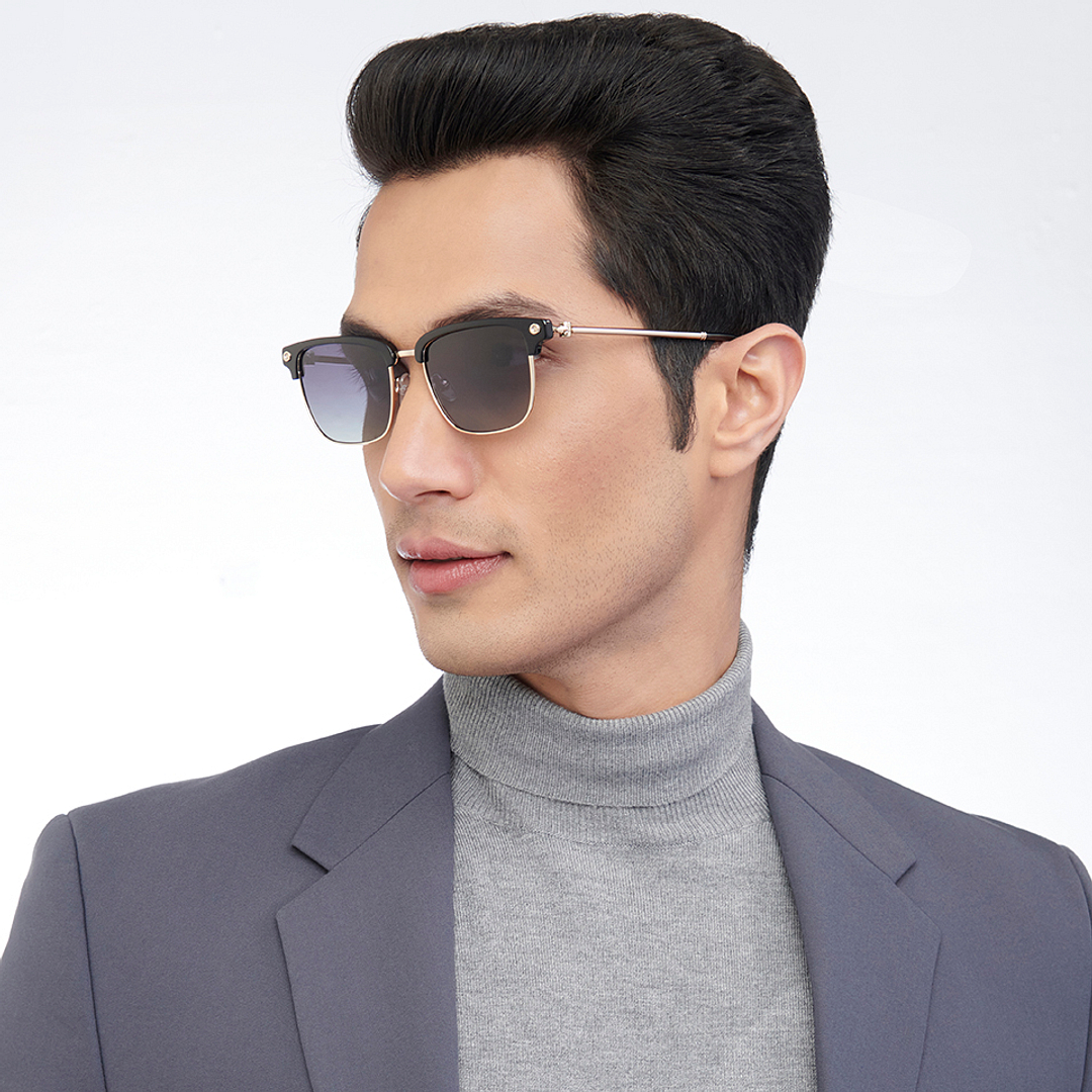 John Jacobs Online Black Full Rim Clubmaster right side