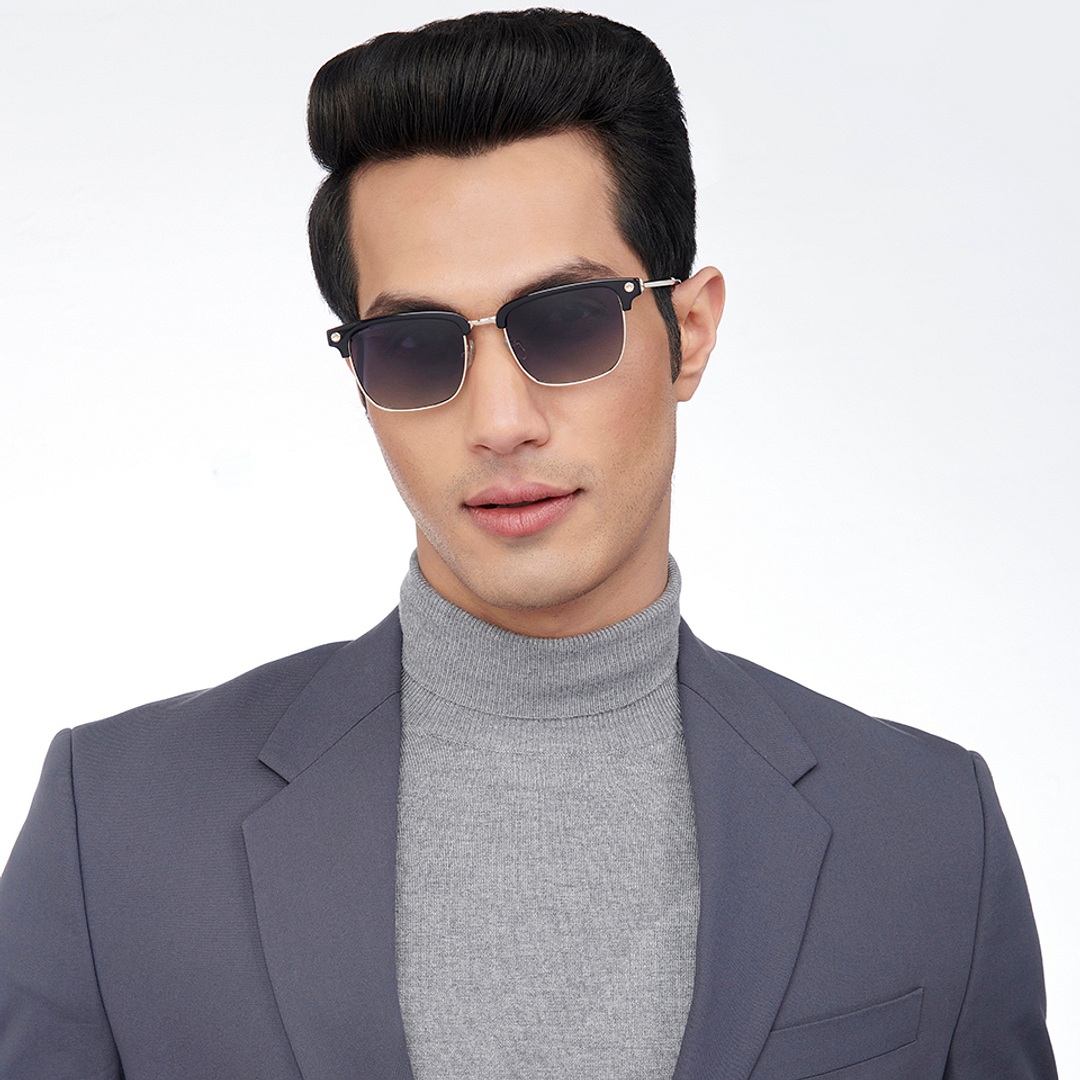 John Jacobs Online Black Full Rim Clubmaster left side