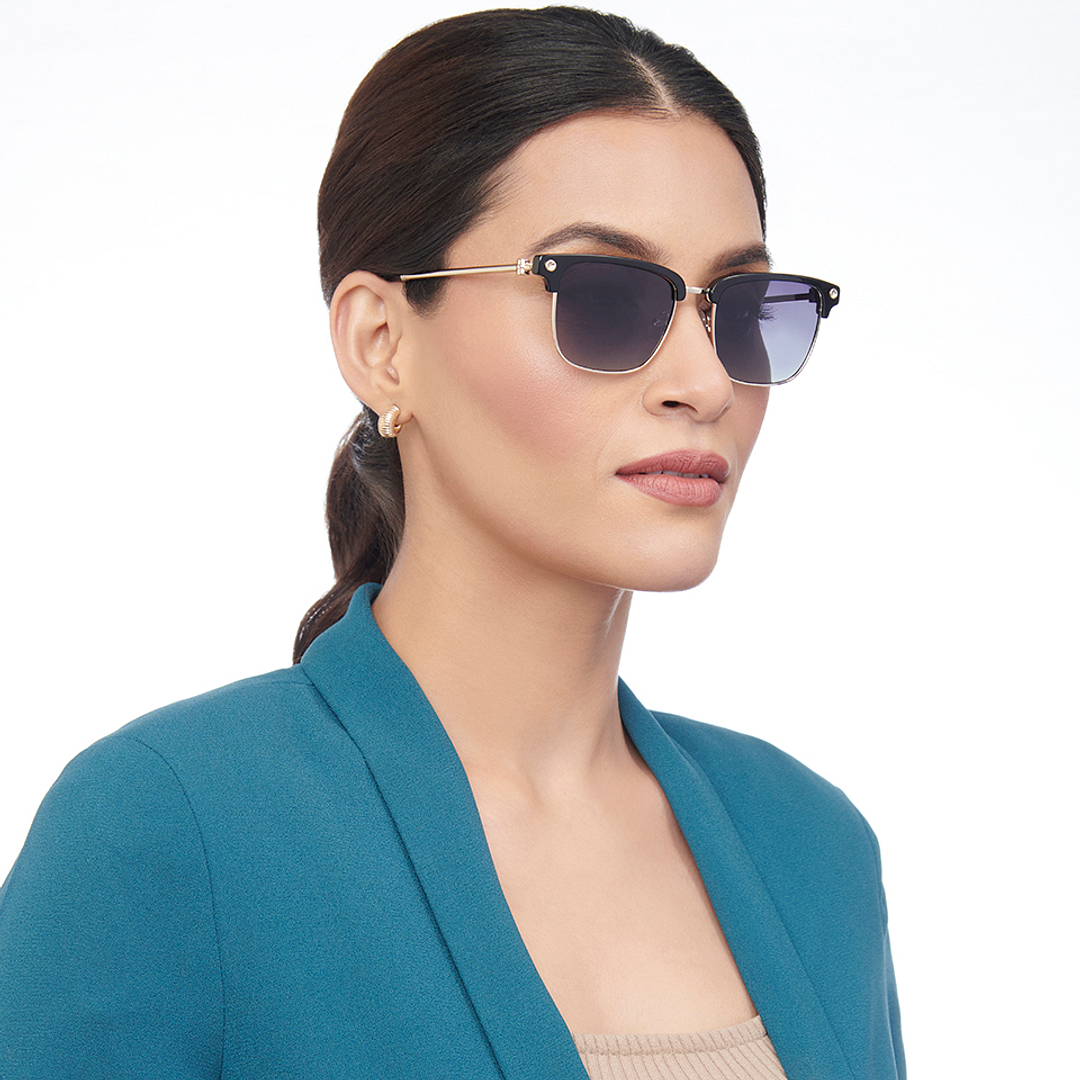 John Jacobs Online Black Full Rim Clubmaster left side