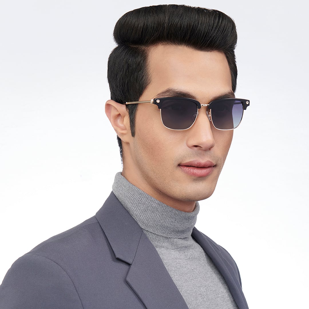 John Jacobs Online Black Full Rim Clubmaster left side