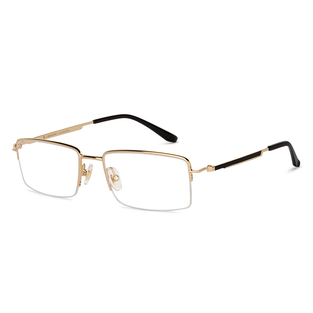 John Jacobs Online Gold Half Rim Rectangle right side
