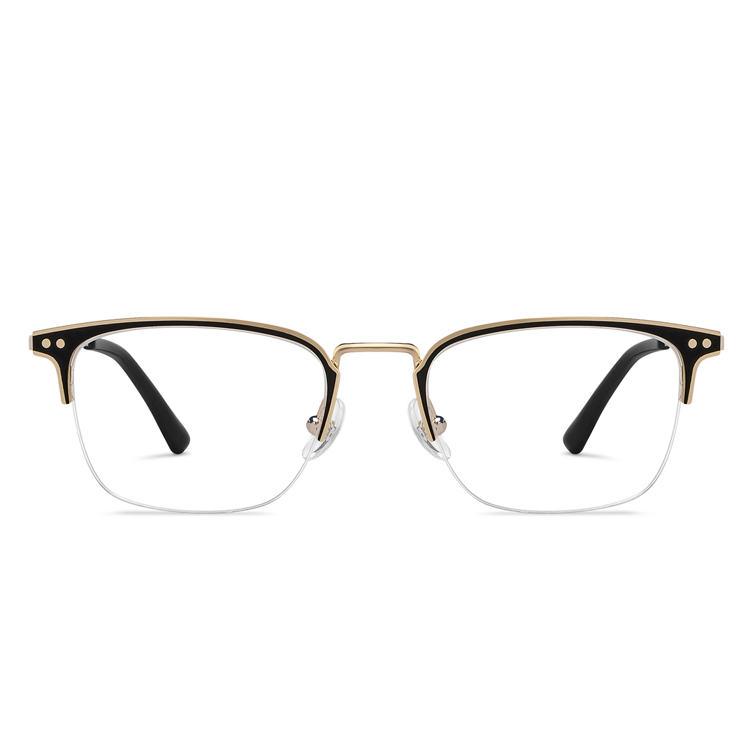 John Jacobs Black Half Rim Rectangle left side