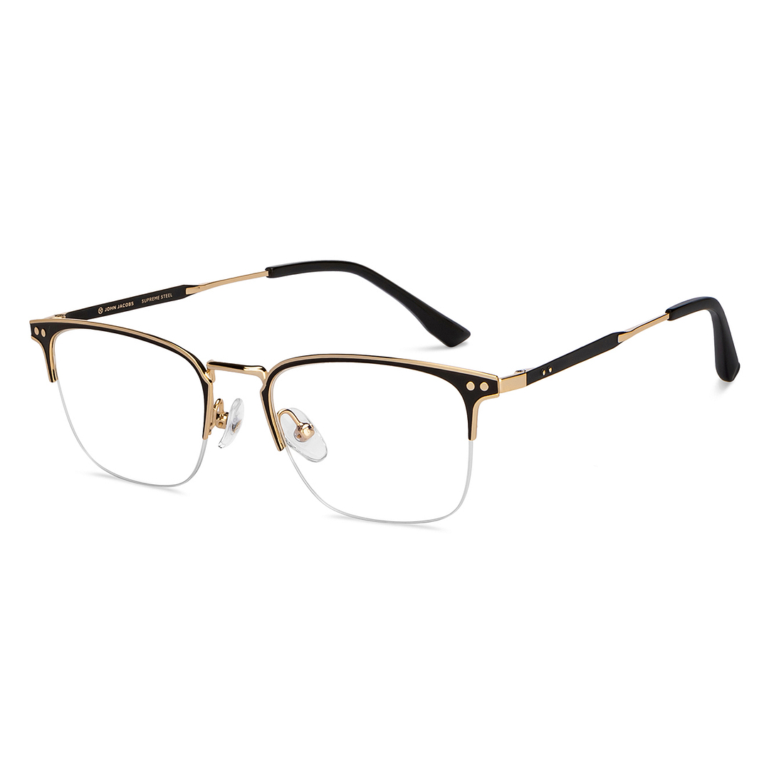 John Jacobs Black Half Rim Rectangle right side