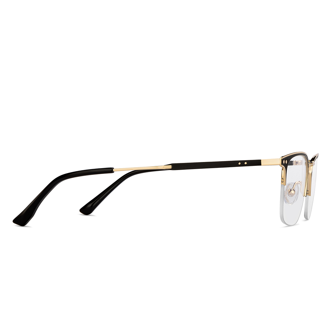 John Jacobs Black Half Rim Rectangle left side