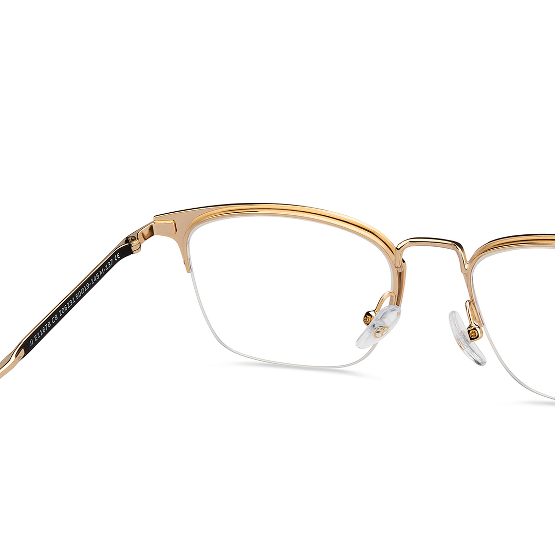 John Jacobs Black Half Rim Rectangle right side