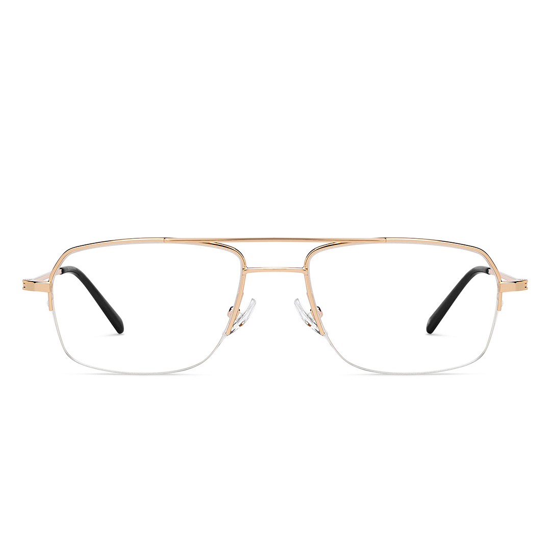 John Jacobs Online Gold Half Rim Rectangle left side