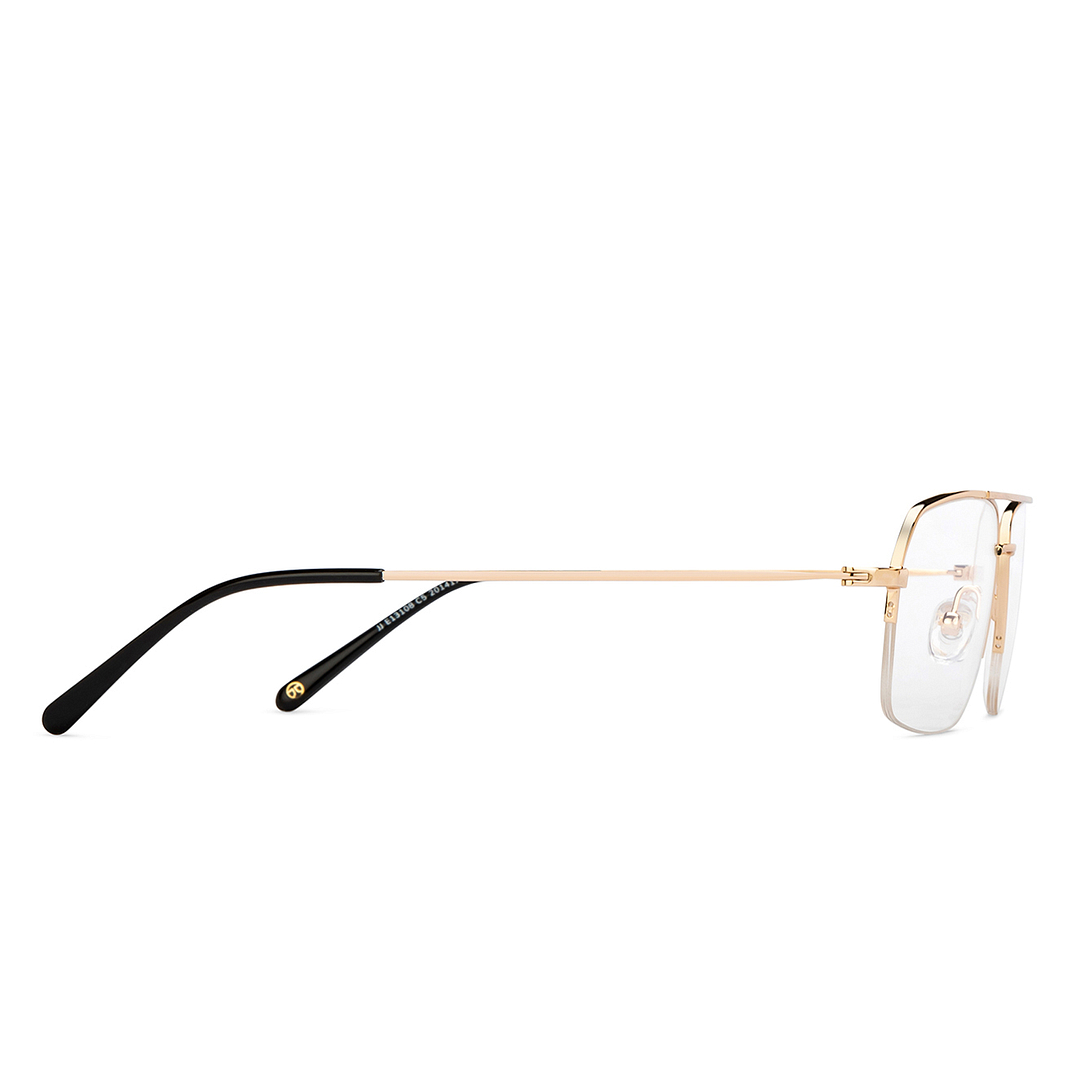 John Jacobs Online Gold Half Rim Rectangle left side