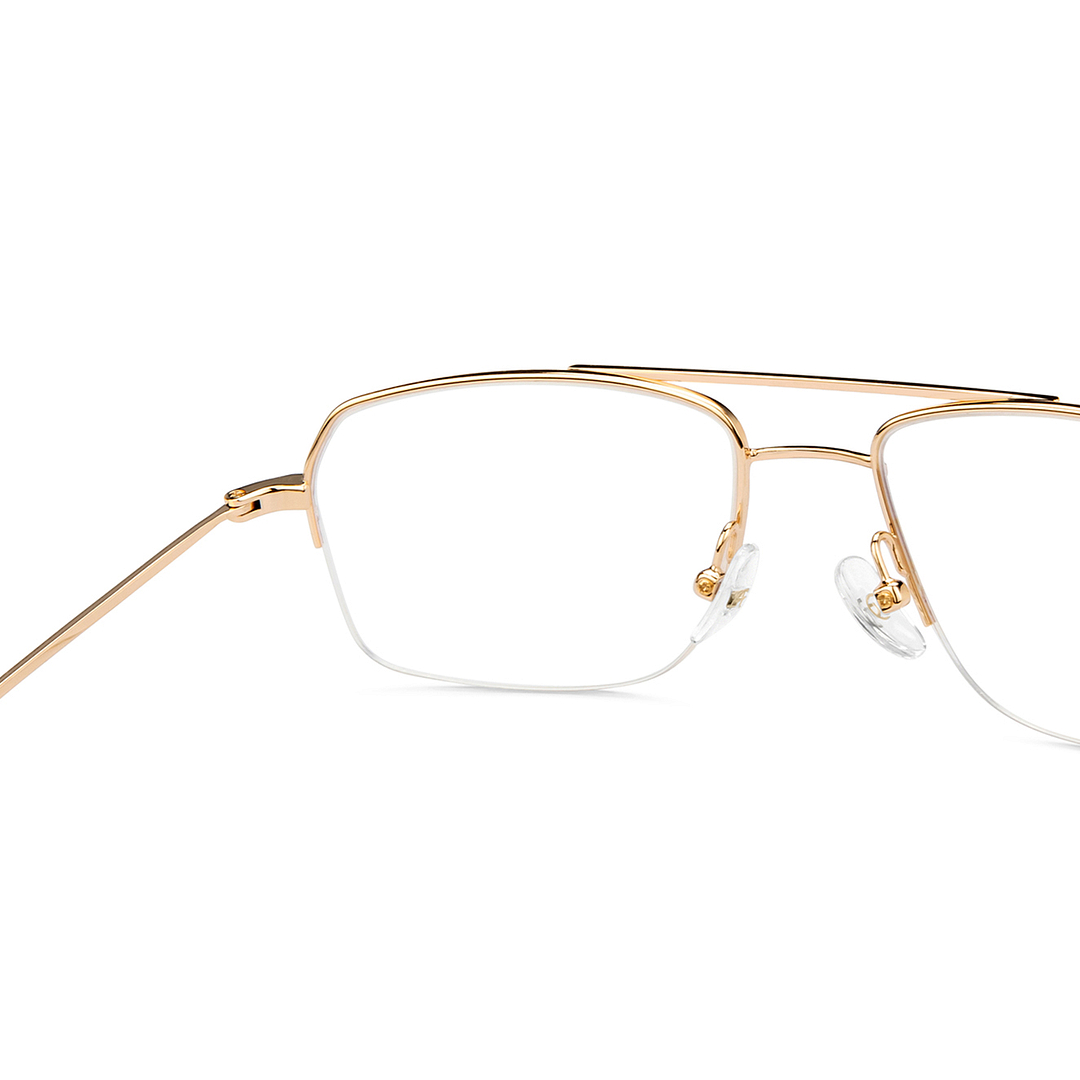 John Jacobs Online Gold Half Rim Rectangle right side