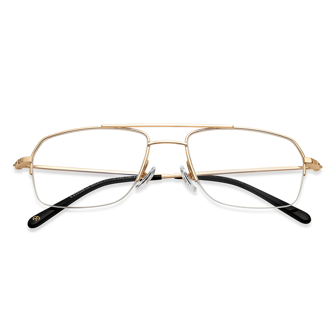 John Jacobs Online Gold Half Rim Rectangle left side