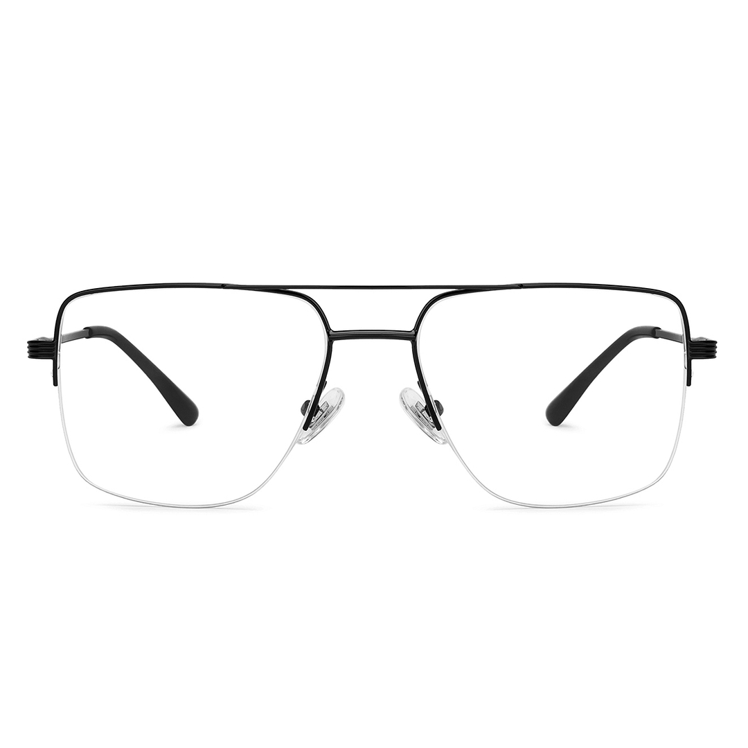 Buy Black Half Rim Square John Jacobs Supreme Steel JJ E13555-C4