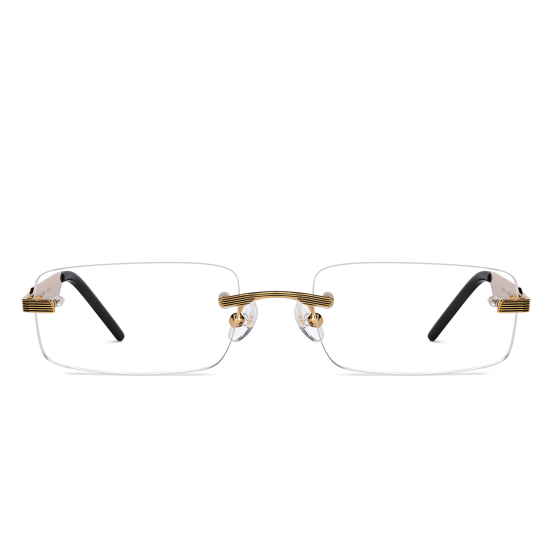 John Jacobs Online Gold Rimless Rectangle right side