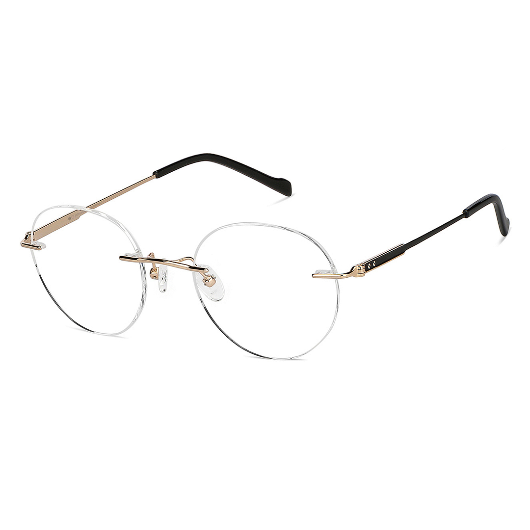 John Jacobs Gold Rimless Round left side