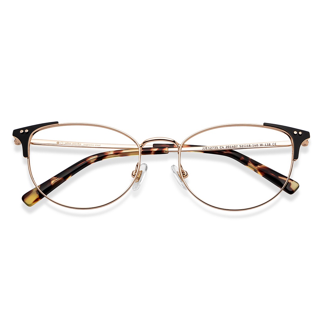 John Jacobs Online Rose Gold Full Rim Cat Eye left side