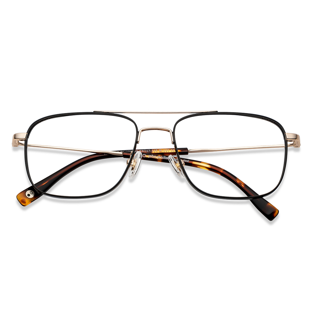 John Jacobs Black Full Rim Square left side