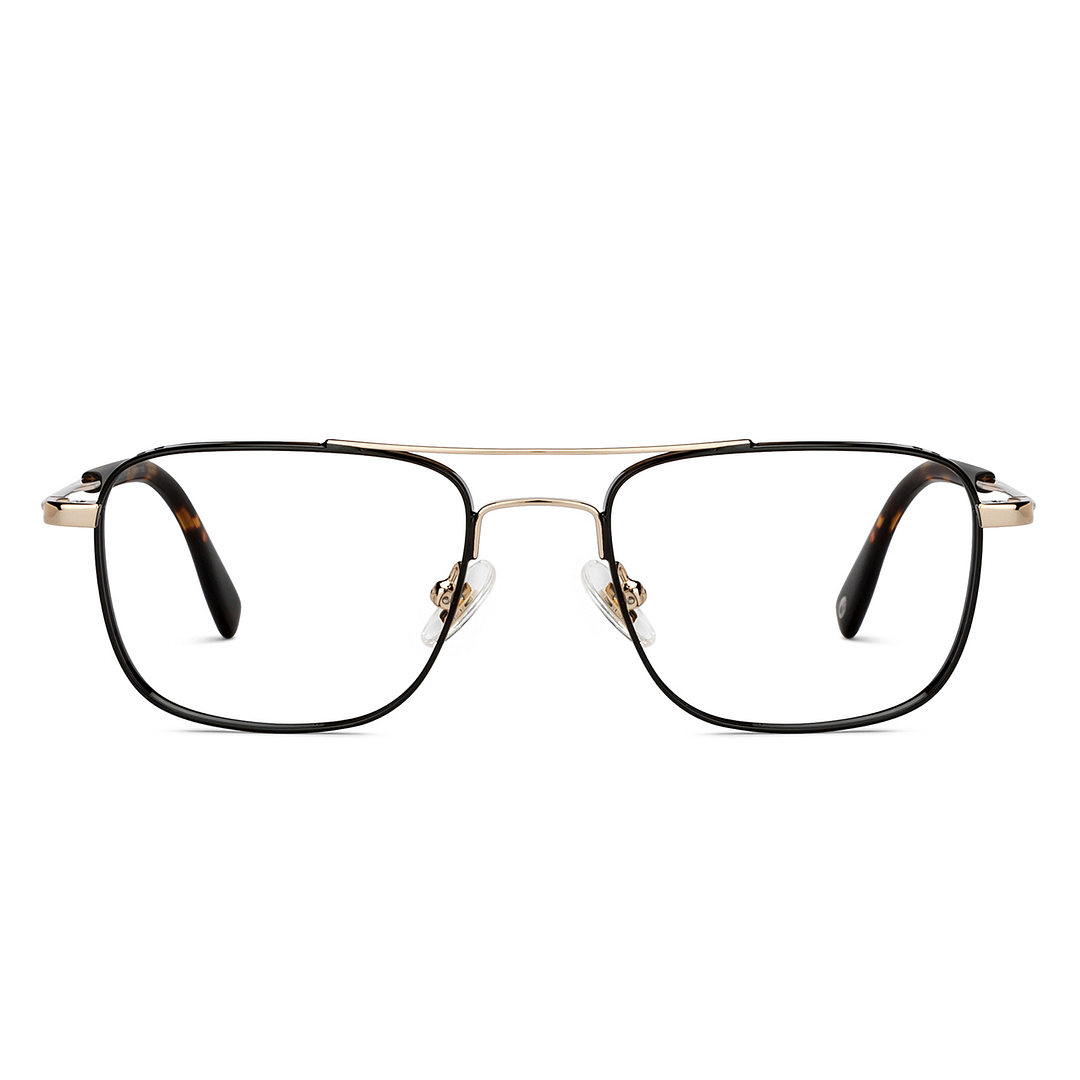 John Jacobs Black Full Rim Aviator left side