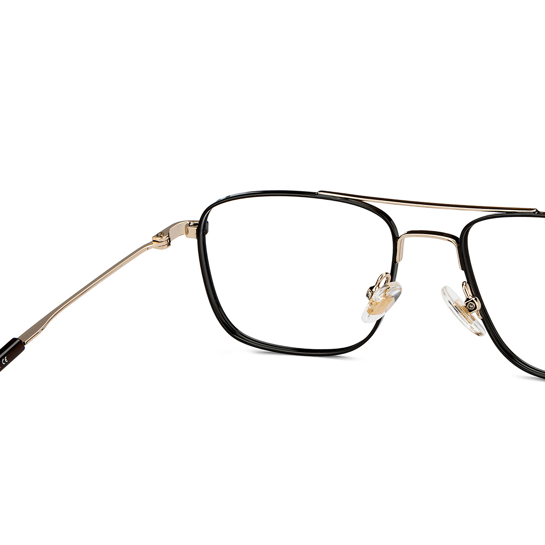 John Jacobs Black Full Rim Aviator right side