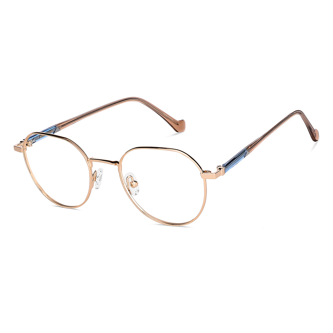 John Jacobs Online Gold Full Rim Geometric left side