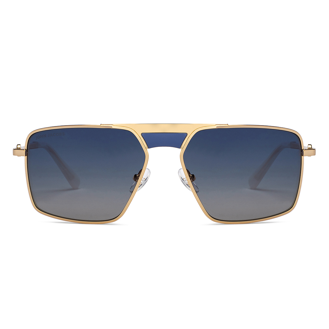 John Jacobs Gold Full Rim Square left side